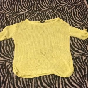 Knitted  bright yellow sweater